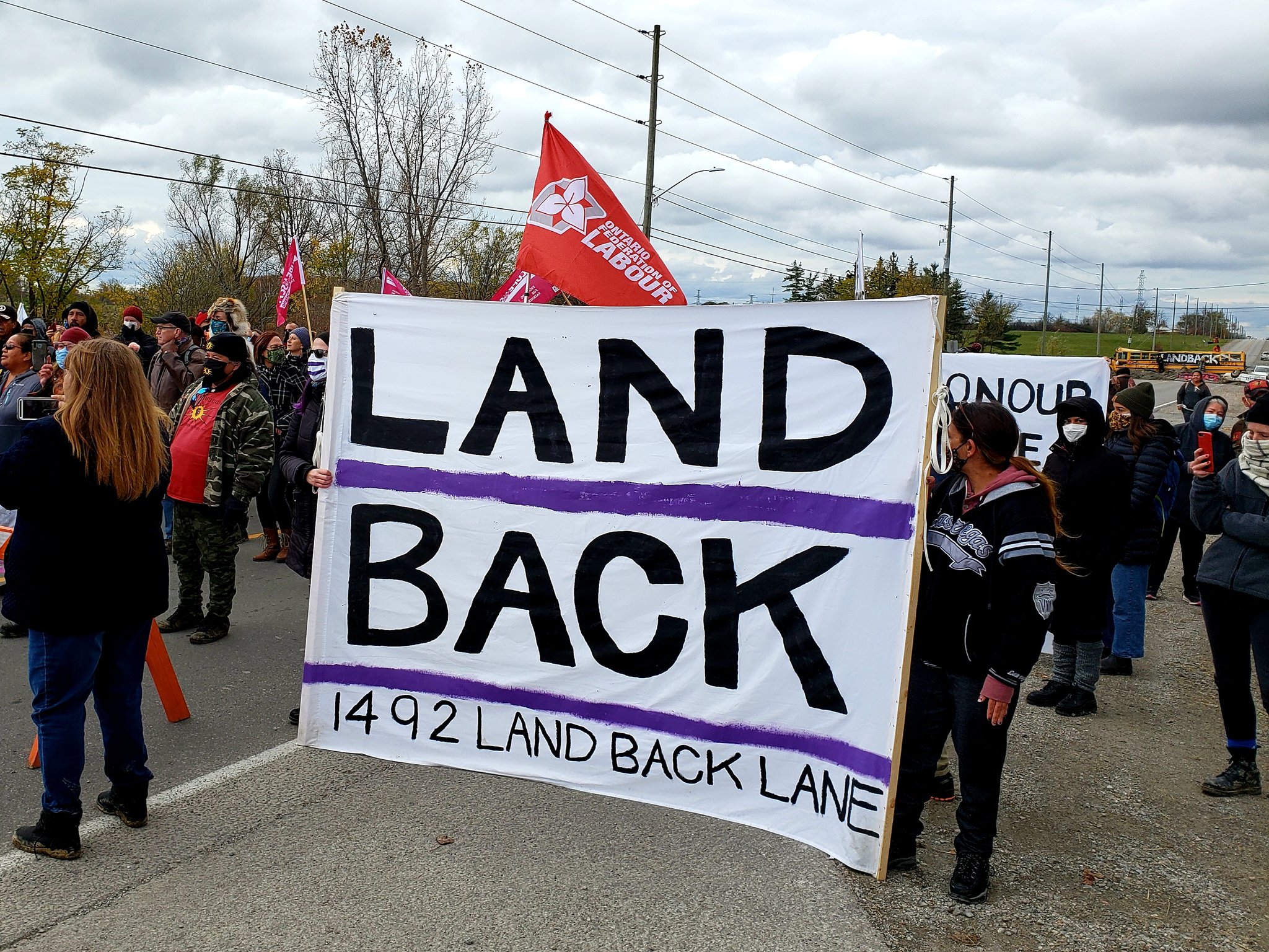 Ontario Labor Federation Marches for 1492 Land Back Lane