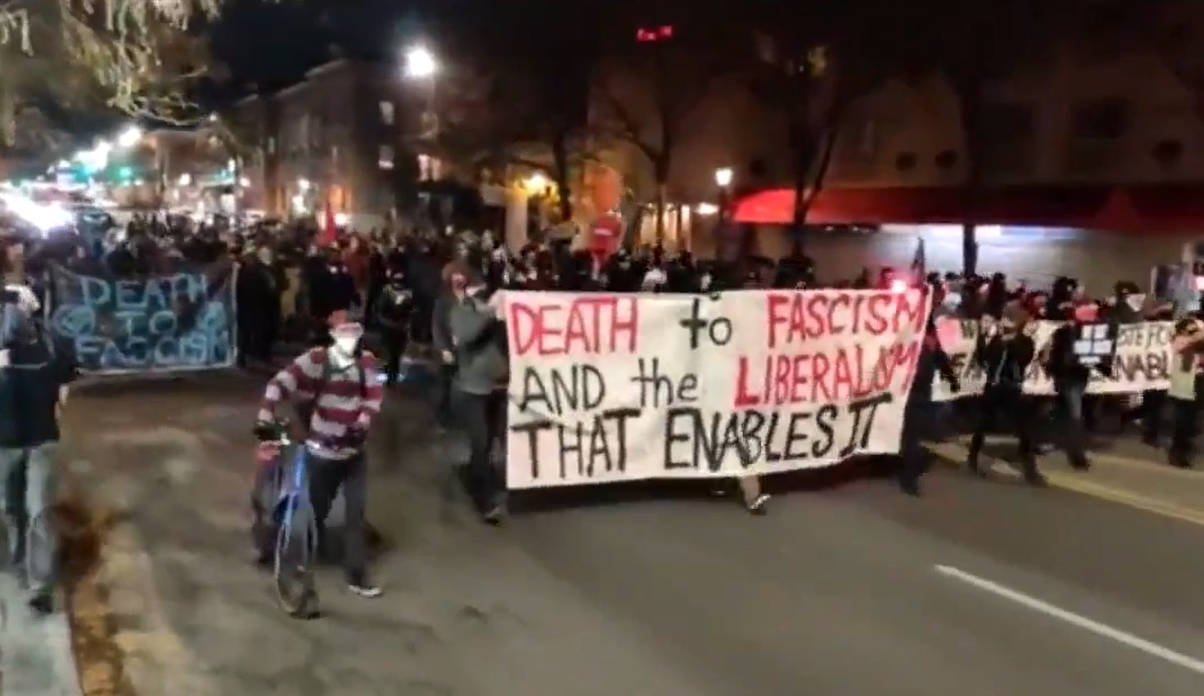 Anarchist Black Bloc Takes to the Streets in Denver March