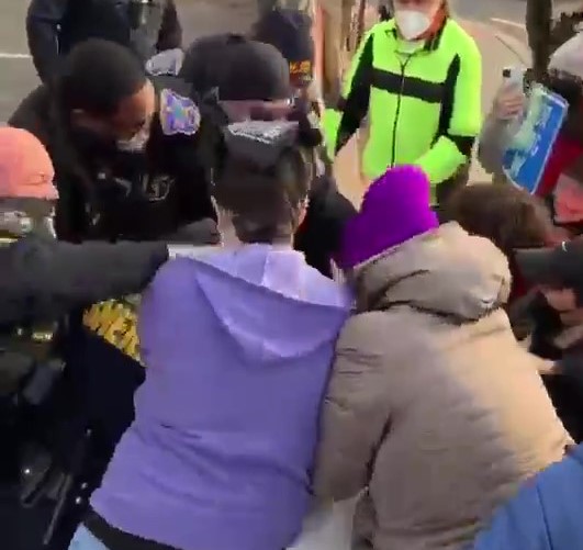 Police Attack Bergen County Abolish ICE Protesters