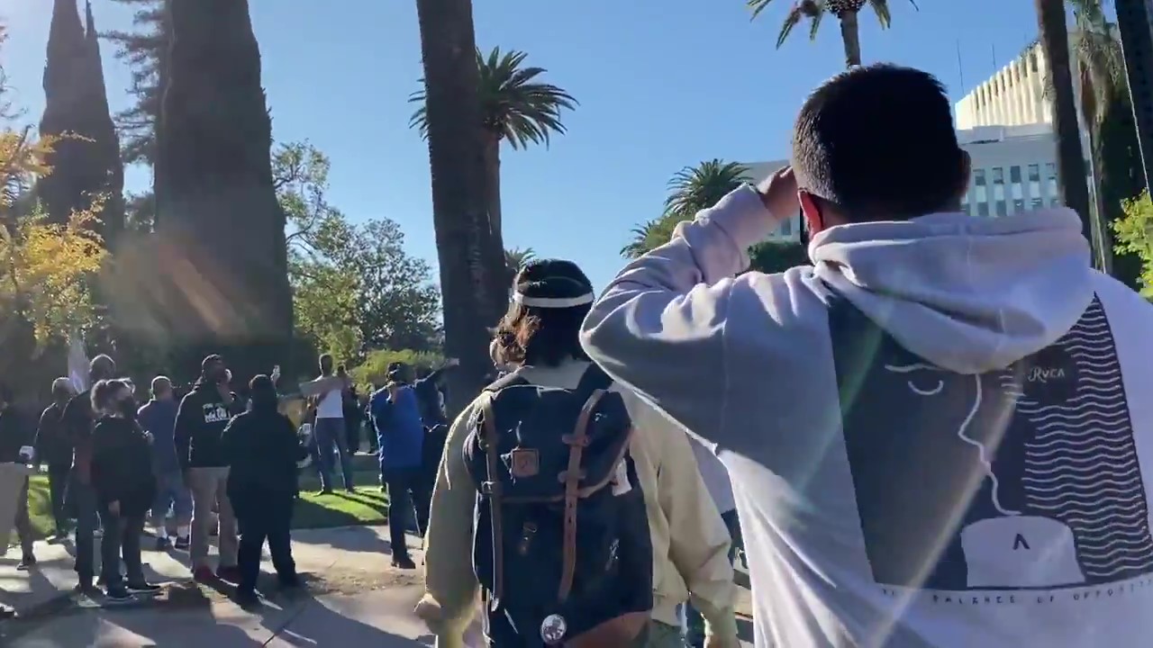 Day 8 Los Angeles Protest Condemns Filming at COVID Testing Center