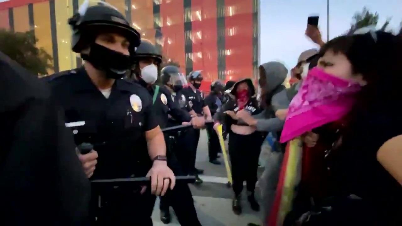 Police Attack Civil Rights Protest in Los Angeles
