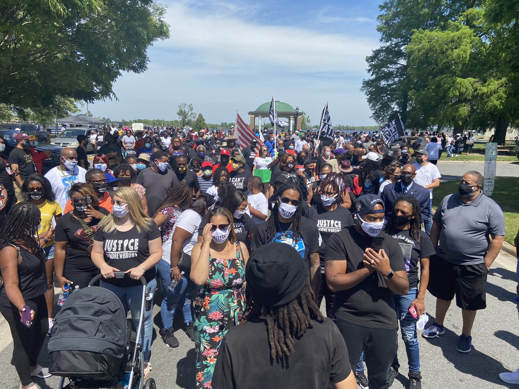 Hundreds of Protesters in Elizabeth City March for Justice for Andrew Brown